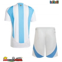 Camisa de Futebol Argentina Equipamento Principal Infantil Copa America 2024 Manga Curta (+ Calças curtas)